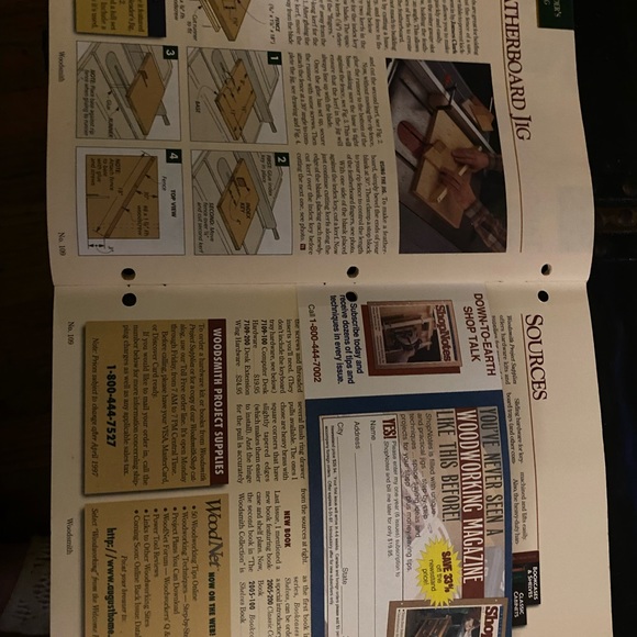 🎉5/$10🎉Woodsmith magazine vol 19 number 109 February 1997 corner computer desk - Picture 6 of 7